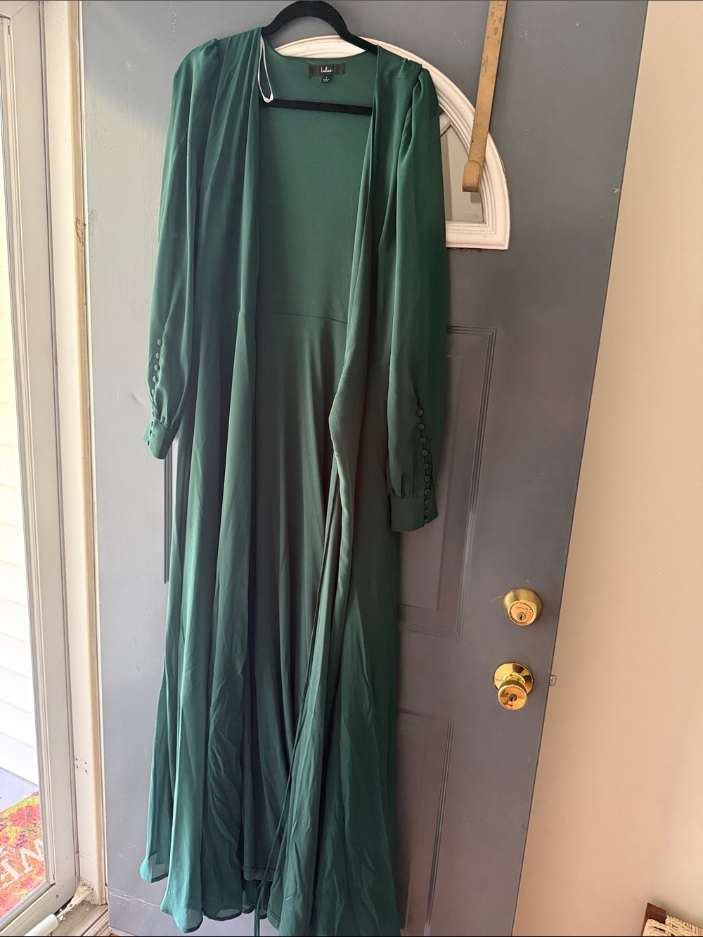 Lulu's Emerald Green Long Sleeve Maxi Dress